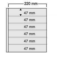 Stamp Album Pages-Collecto Black Stock Page Per 5 - 6 Strips