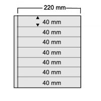 Stamp Album Pages-Collecto Black Stock Page Per 5 - 7 Strips