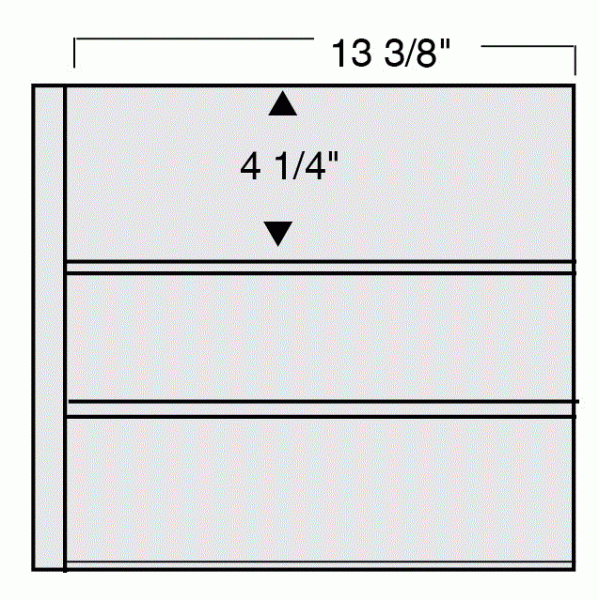 Transparent 3 Pocket Page Per 5 For #10 Envelopes Transparent 3 Pocket Page Per 5 For #10 Envelopes