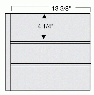 3 Pocket Double Sided Page Per 5 For #10 Envelopes