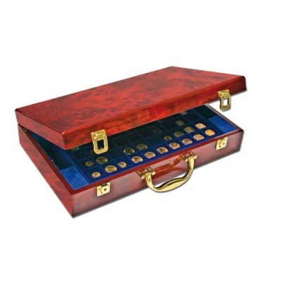 Coin Case "Executive" Burlwood Carrying For Slabs