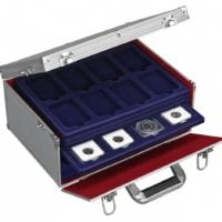 Coin Slab Box Aluminum Case For 80 Slabs