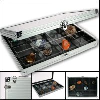 Aluminum Display Case Midi with 12 Compartments