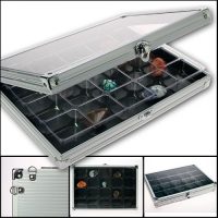 Aluminum Display Case Midi with 20 Compartments