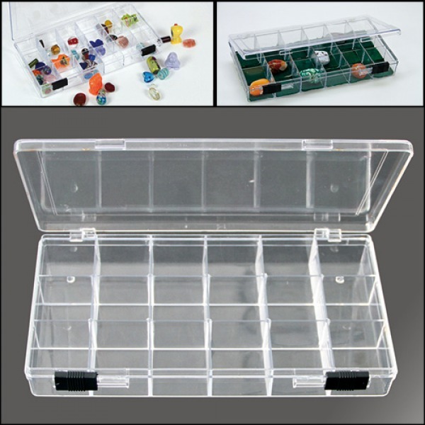 Rock Collection Box with 18 Compartments SAFE Collecting Supplies