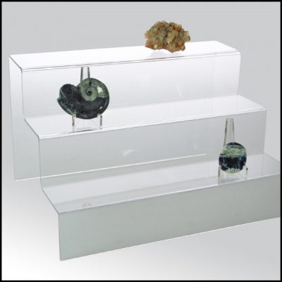 Mineral Display Steps-Clear Acrylic Glass Riser Step Display