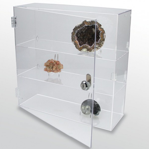 Rock Collection Display Case Acrylic Glass Curio 12-1/2