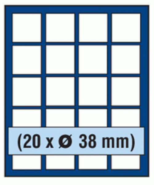 Nova Tray Insert Only With 20 Compartments to 38.5mm (1-1/2") Nova Tray Insert Only With 20 Compartments to 38.5mm (1-1/2")