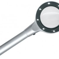 LED Lighted 5x Large Lens Magnifier-Diecast Metal