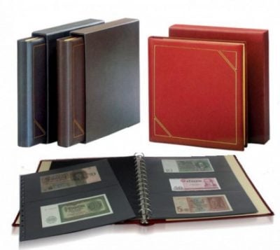 Currency Albums Leather - Bordeaux Wine Red