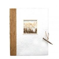 Natural Cotton & Bark Albums-Handmade