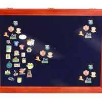 Pin Collector Display Case XL - Cherrywood Glass Top
